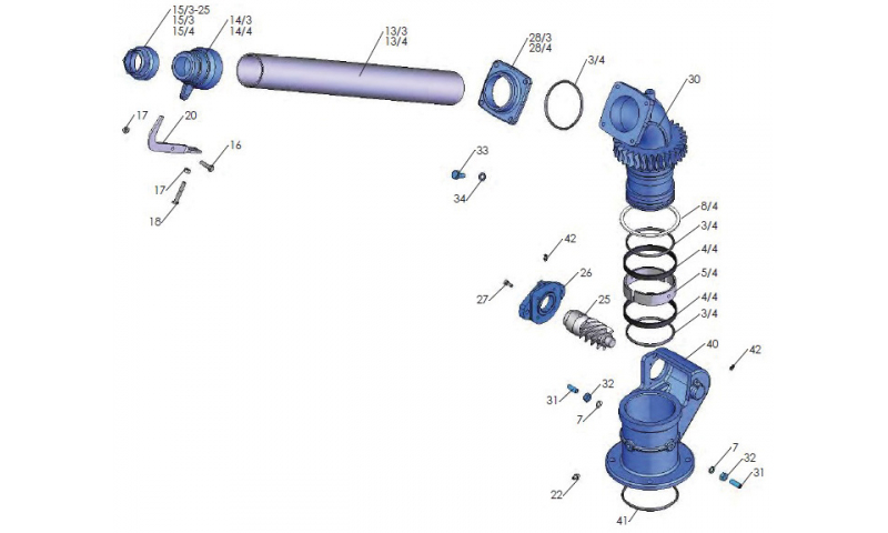 Rain Gun Spiral Gear (Hydraulic)
