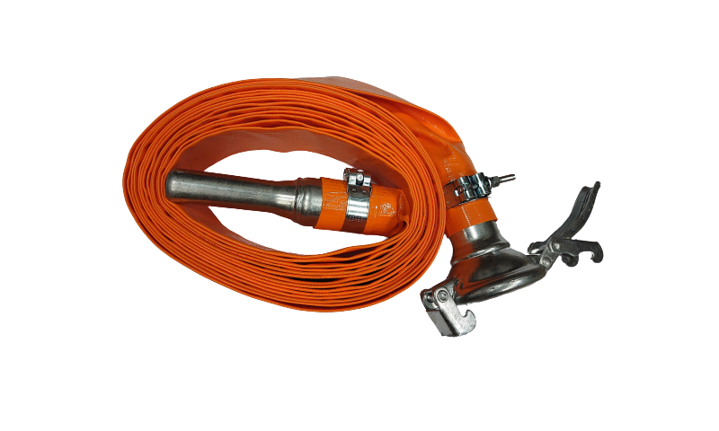 10 meter wash down hose complete orange hose